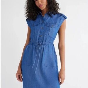 Time and Tru Sleeveless Blue Denim Midi Dress size XS (0-2)